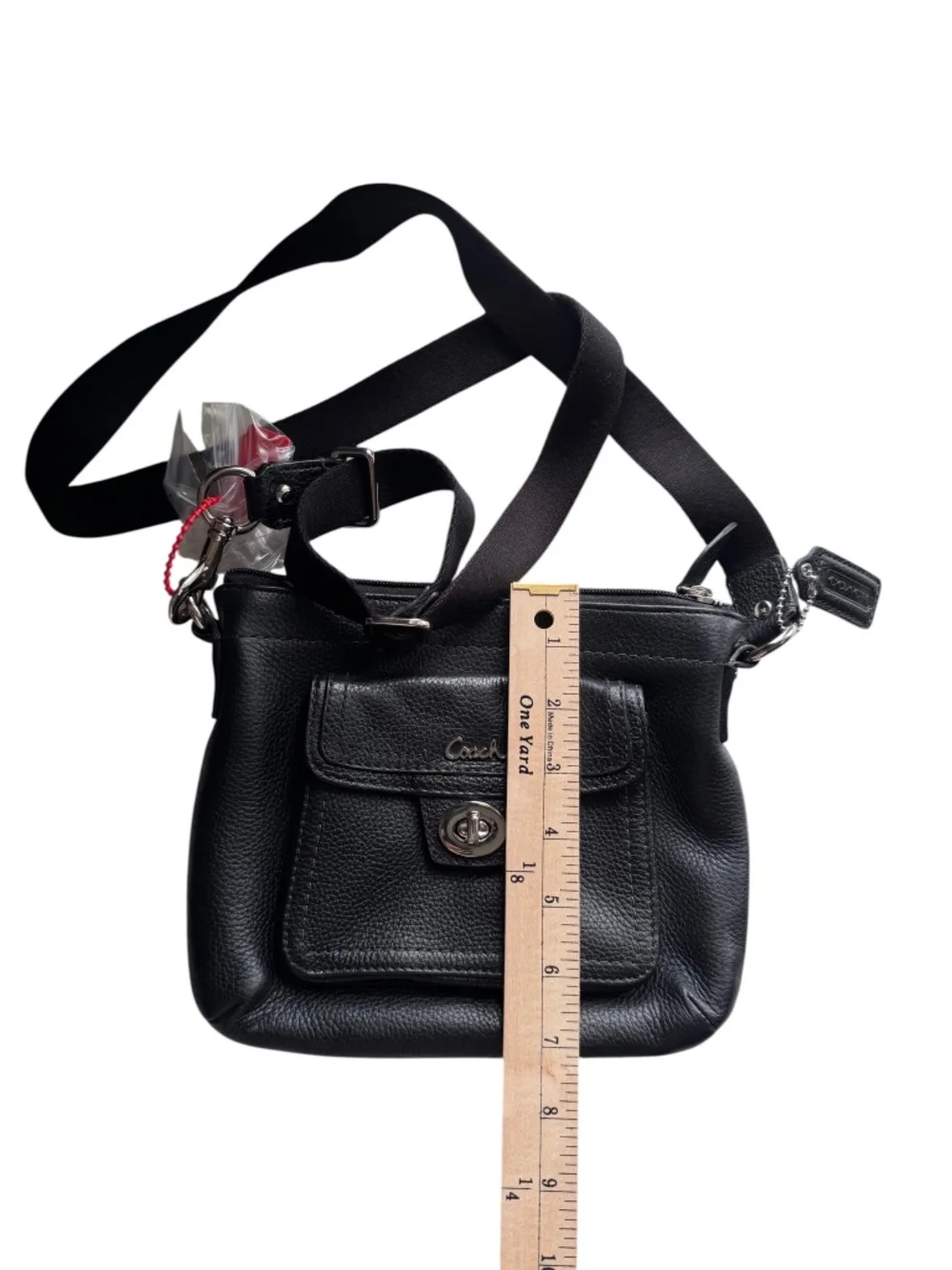 Coach Black Pebbled Leather Crossbody Bag